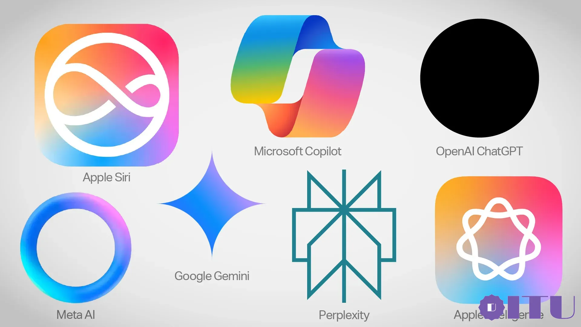 AI model logos of leading companies. Photo: Tech Crunch